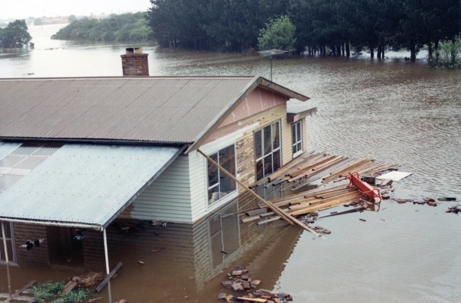 flooded home