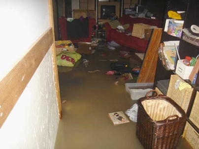 flooded home