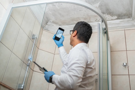 technician restoring mold