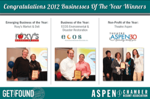 Aspen Business of the Year Award from the Aspen Chamber of Commerce - 2014